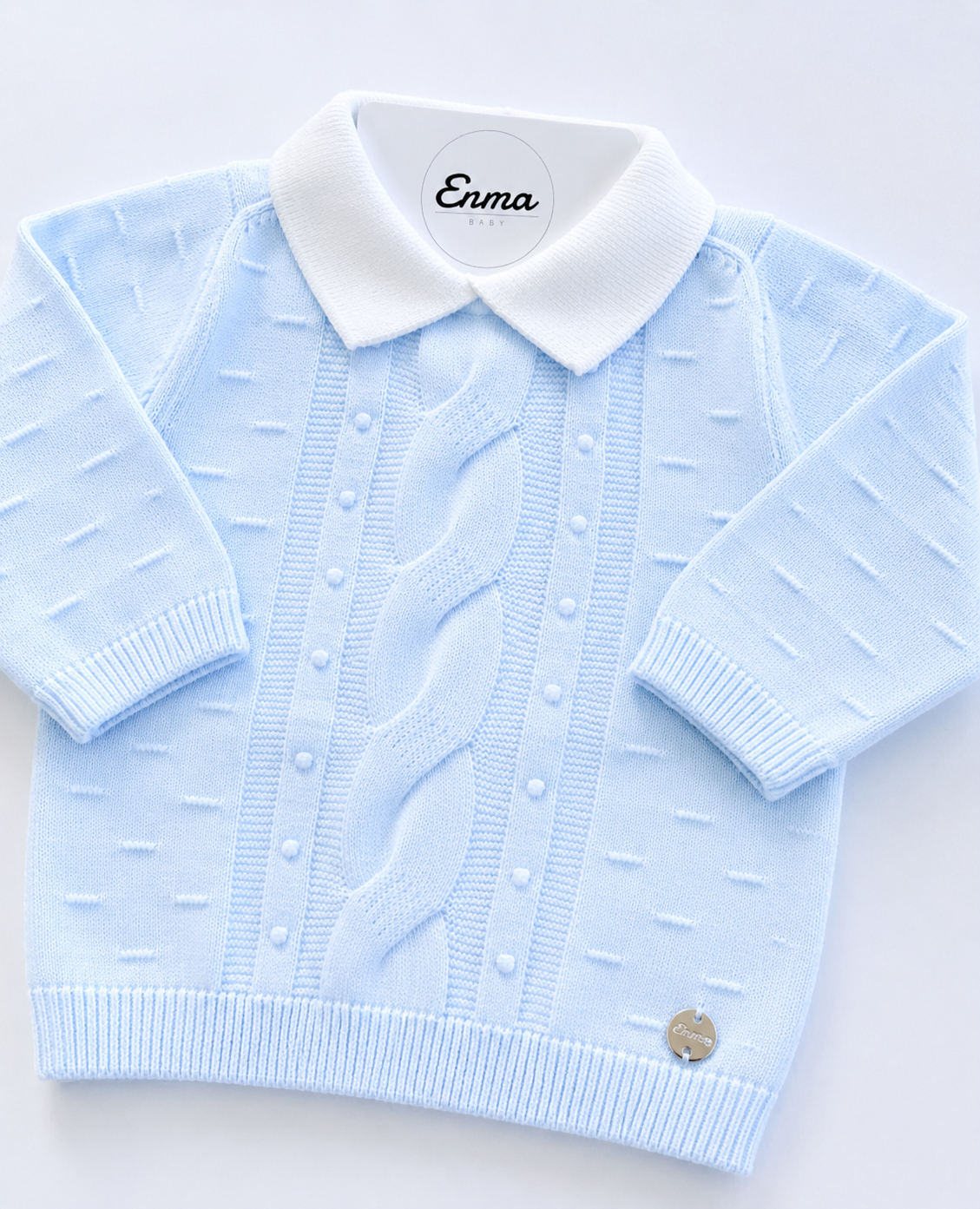 Leo King Strick-Set 'Collar Blue' 5-teilig